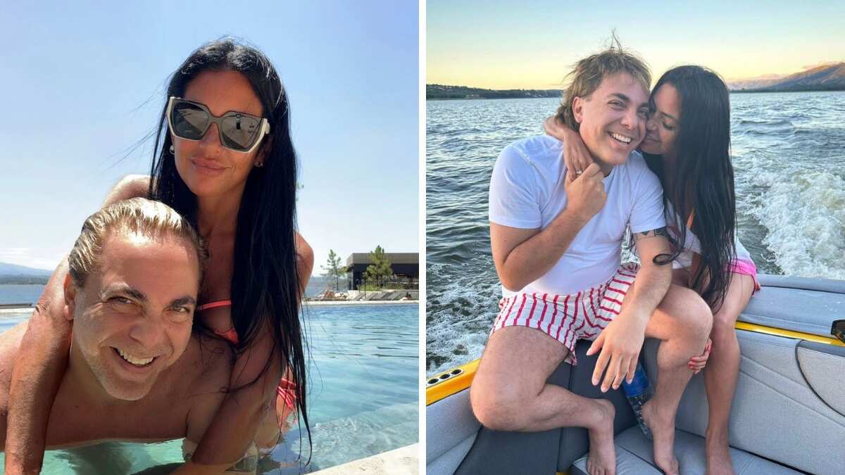 Cristian Castro se muestra feliz con su novia Mariela Sánchez.