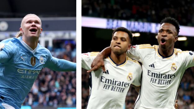 Haaland, Rodrygo y Vinícius / Getty