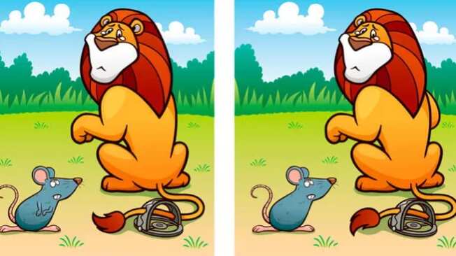 Descubre las cinco diferencias.