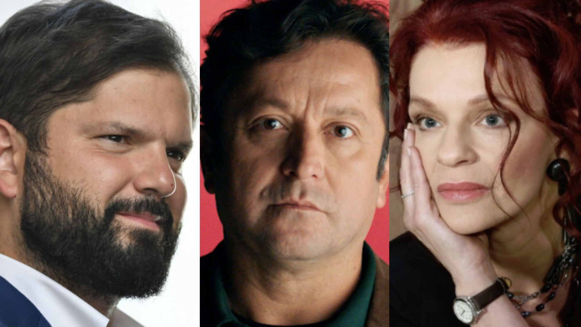 Daniel Alcaíno, Gabriel Boric y Magdalena Max-Neef