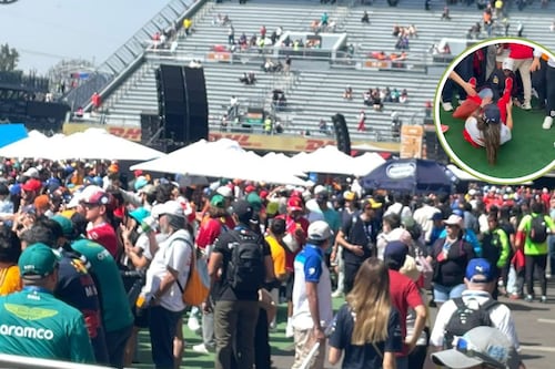 Aficionados protagonizan brutal pelea en el Gran Premio de México 2025