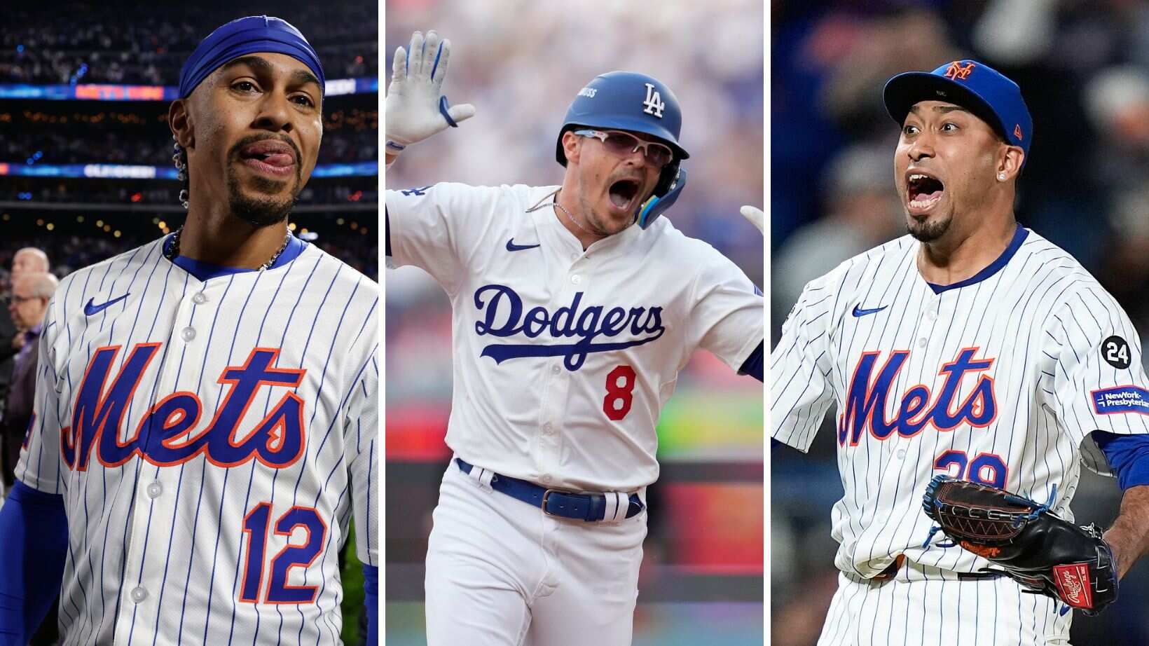 Francisco Lindor (Mets), Kiké Hernández (Dodgers) y Edwin Díaz (Mets) son las figuras principales de la serie.