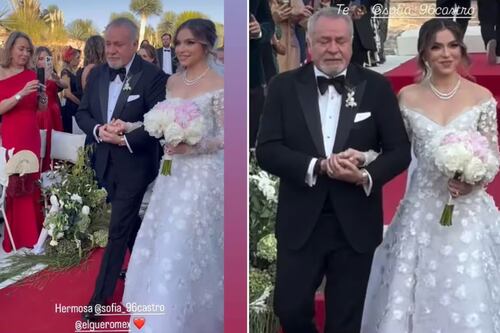 Las imágenes de la boda de Sofía Castro, hija de Angélica Rivera y el Güero Castro