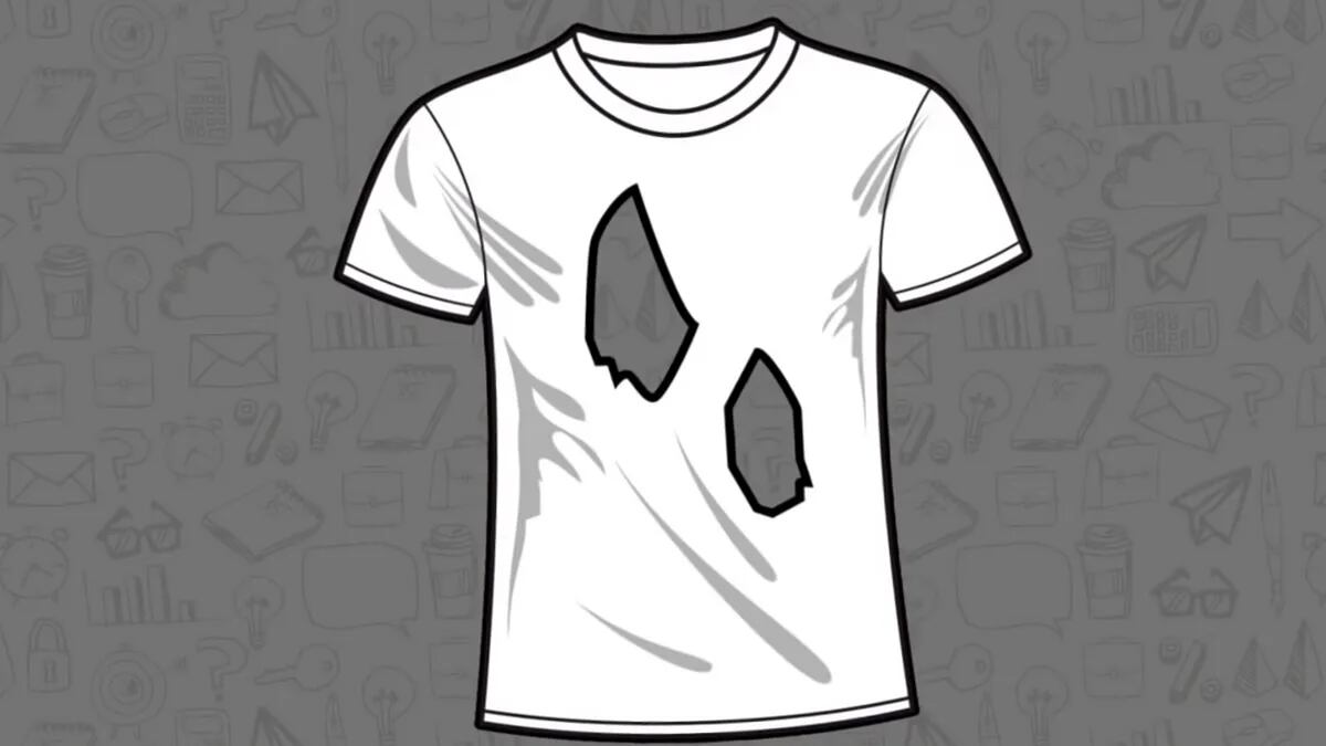 Descubre cuántos agujeros tiene la playera.