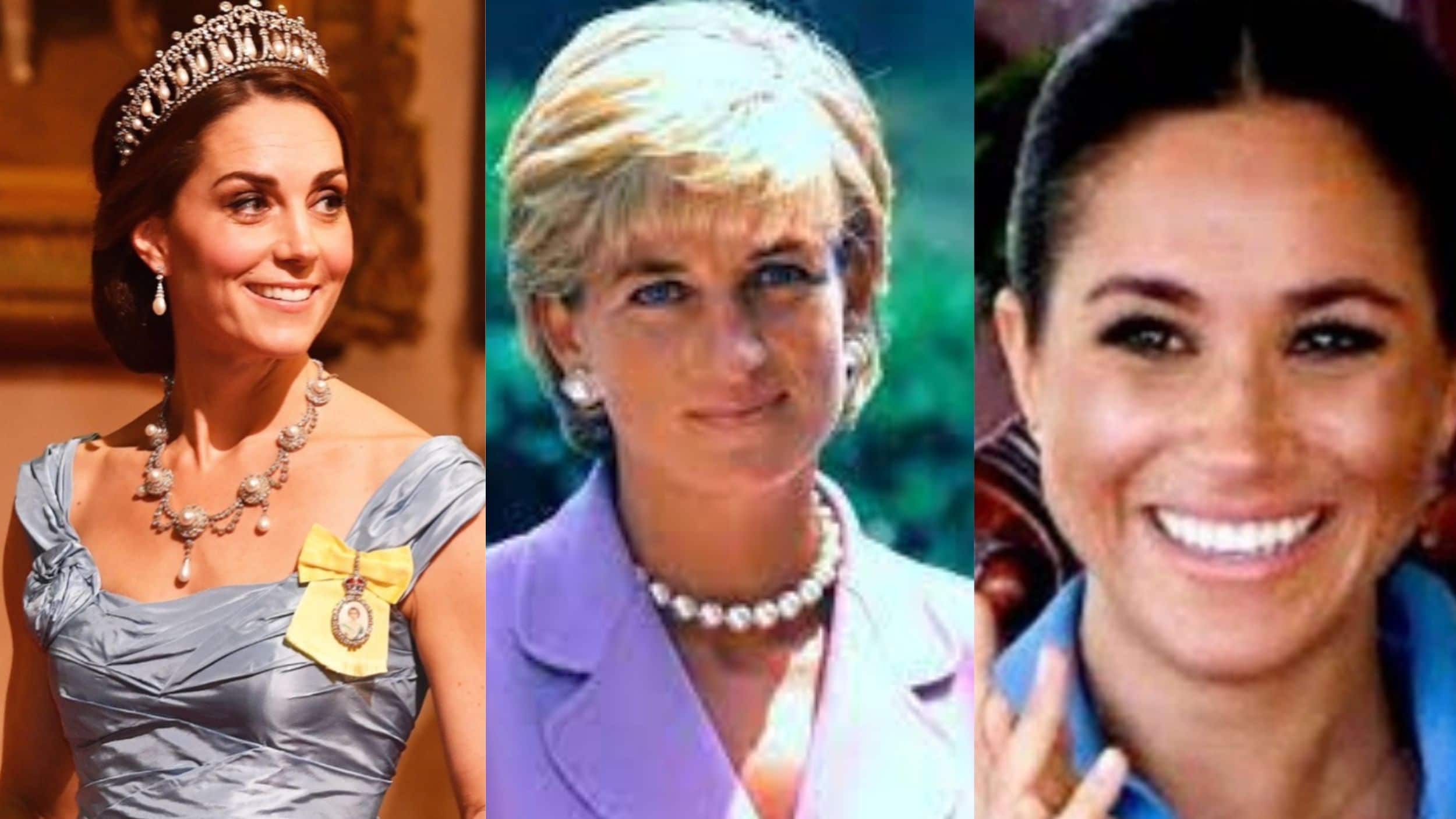 Estas son las joyas que Meghan Markle y Kate Middleton heredaron de la princesa Diana