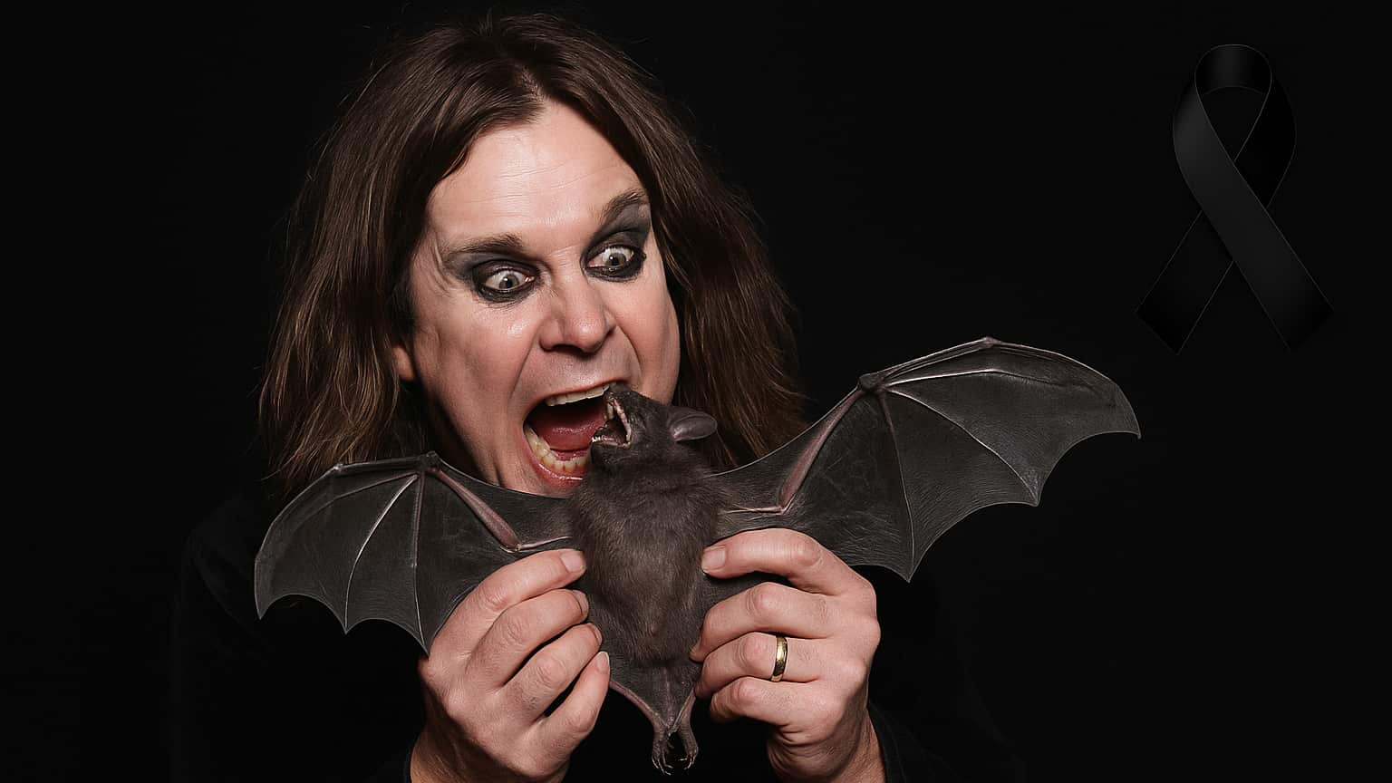 En 1982, mordió un murciélago vivo en pleno show; pensó que era de utilería.