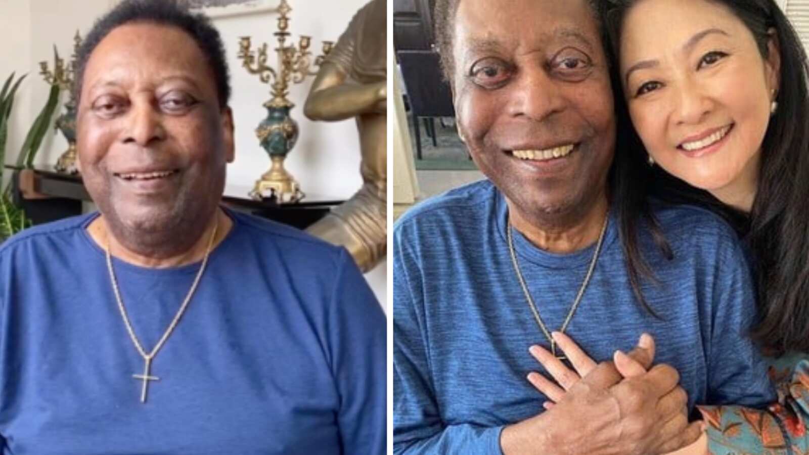 Pelé y su esposa