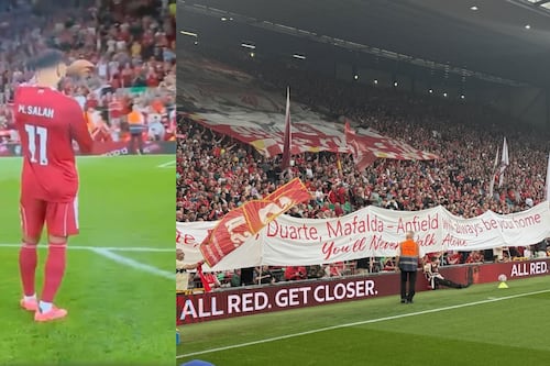 Liverpool returns to Anfield and Salah is moved to tears with the tribute to Diogo Jota