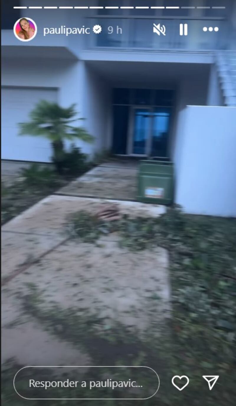 La casa de Paula Pavic se mantuvo intacta ante el paso del huracán Milton