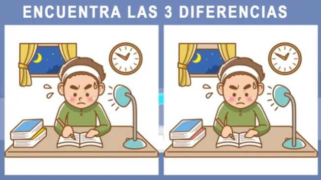 Encuentra las tres diferencias en tiempo récord.