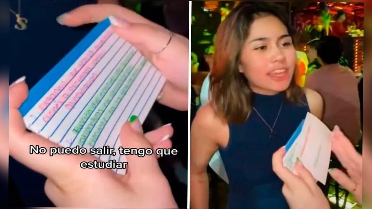 Joven lleva sus apuntes a la fiesta y se hace viral.