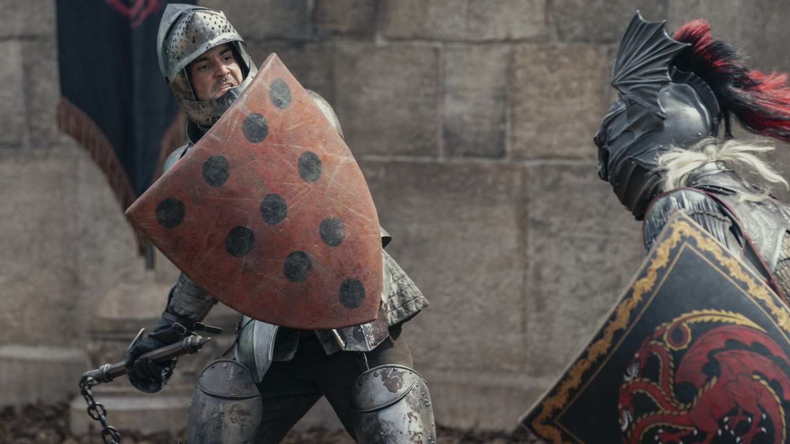 Ser Criston Cole vención a Daemon Targaryen en el torneo.