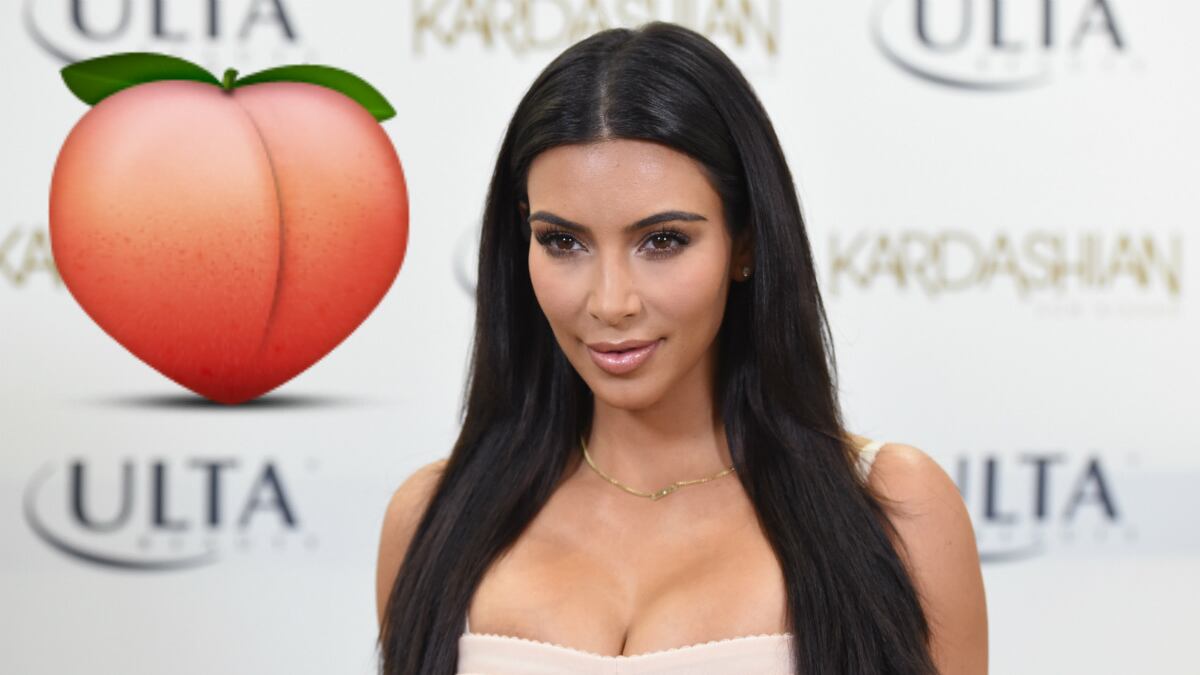 peach emoio kim kardashian