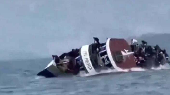 Hundimiento de un barco en la República Democrática del Congo.