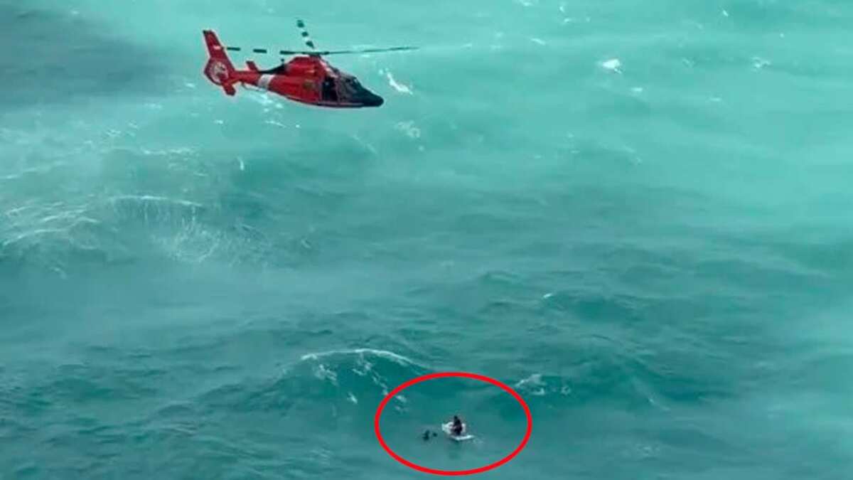 Pescador resgatado à deriva em uma geladeira