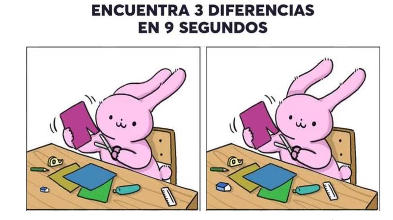 Encuentra las tres diferencias.