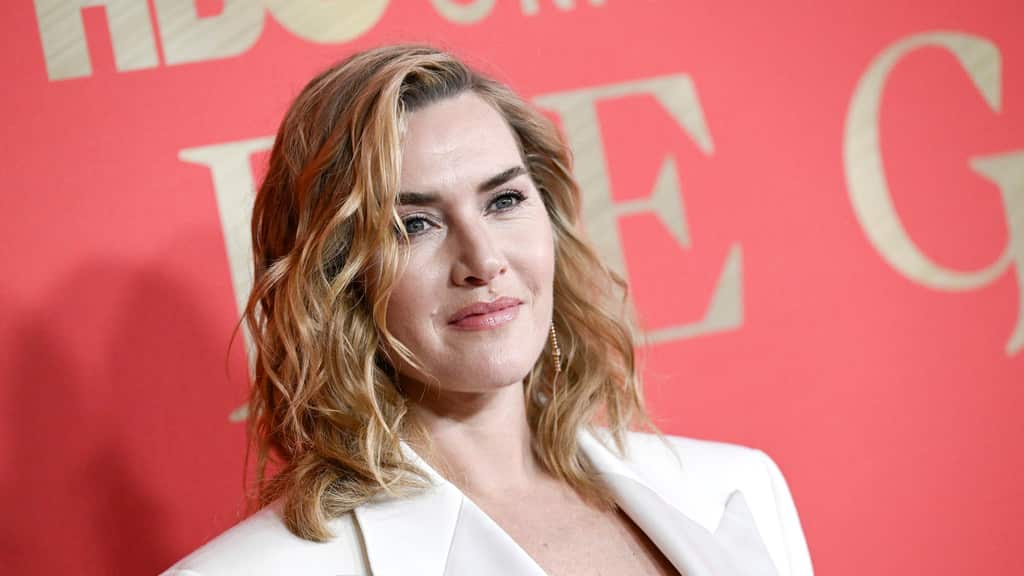 Kate Winslet en el lanzamiento de "The Regime"