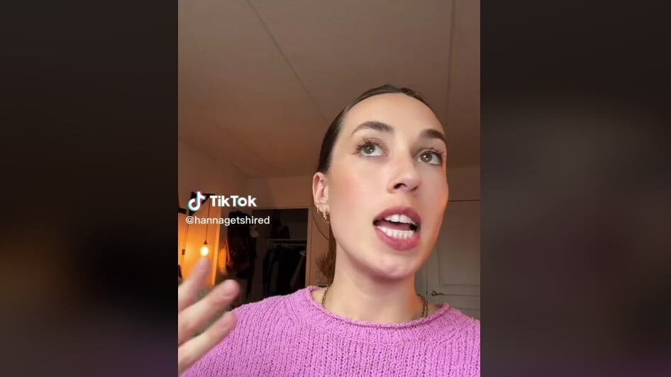 Hanna Goeff experimento con el ChatGPT lo que serian sus preguntas en una entrevista laboral | Foto: Captura de TikTok