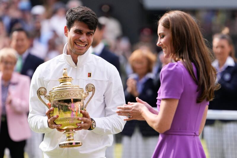 Kate Middleton Carlos Alcaraz Wimbledon