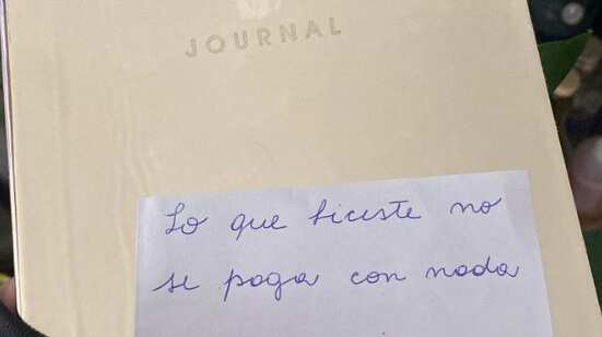 La abuela agradeció a la chica con una breve, pero conmovedora nota