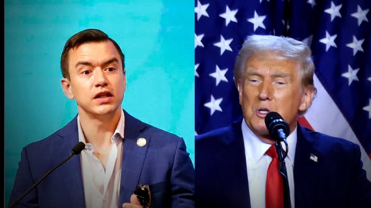 Presidentes de Ecuador y Estados Unidos; Daniel Noboa y Donald Trump