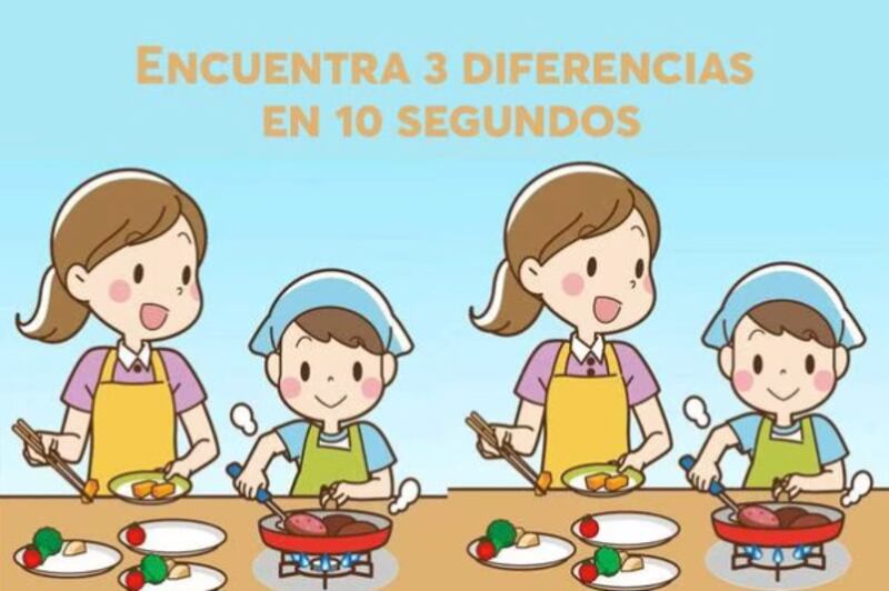 Descubre las tres diferencias.