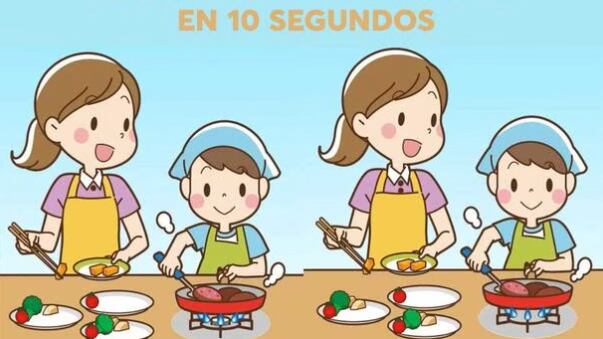 Descubre las tres diferencias.