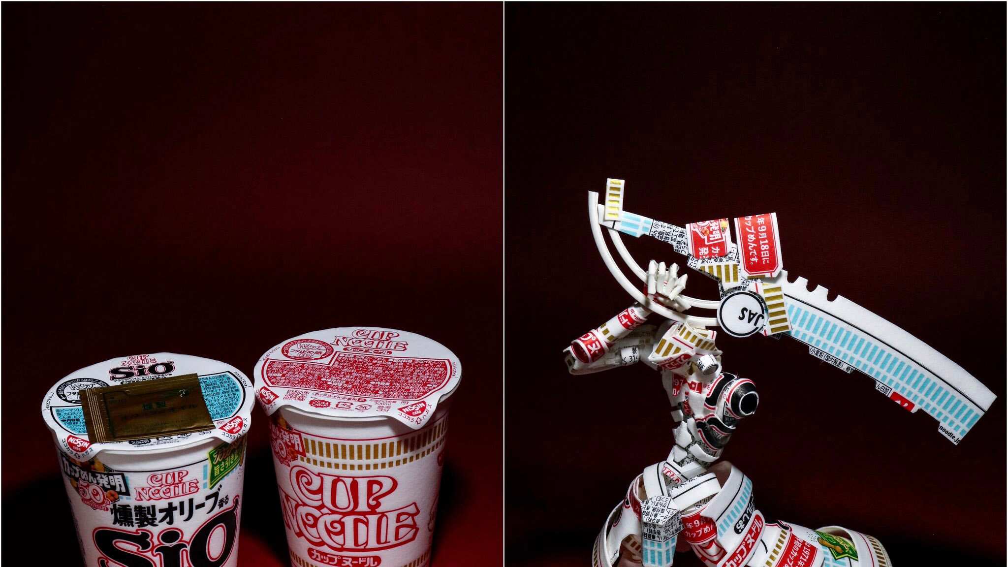 Arte con envases vacíos