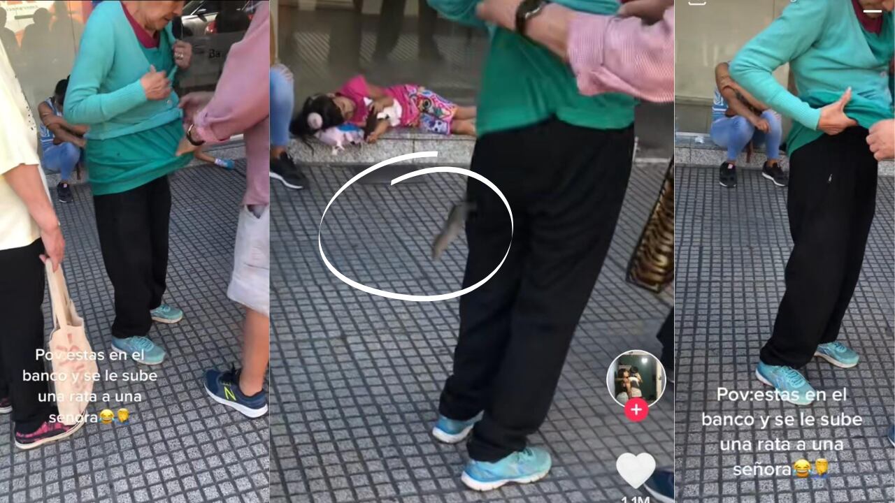 Los que estaban en la fila trataron de ayudar a la señora