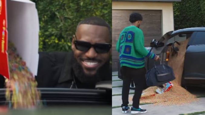 LeBron James estrenó a su hijo Bronny con una broma pesada antes del inicio de la temporada de la NBA