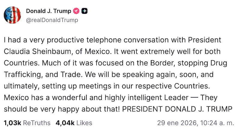 El posteo de Donald Trump