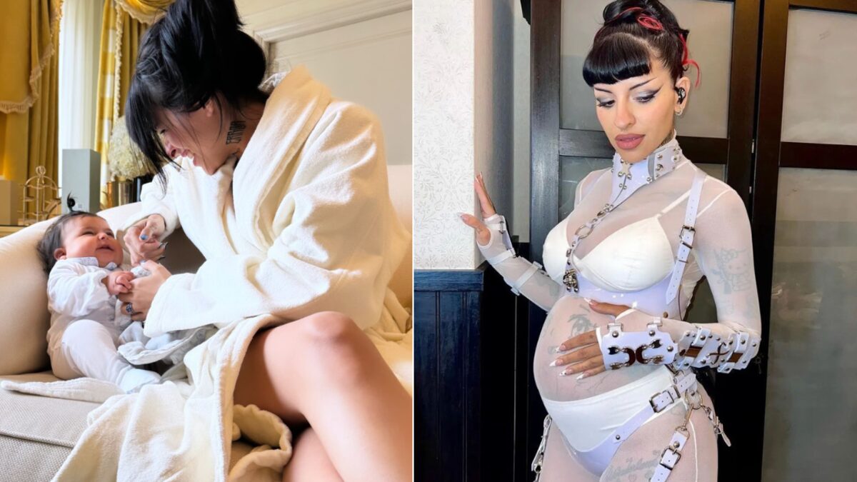 Cazzu y la pequeña Inti