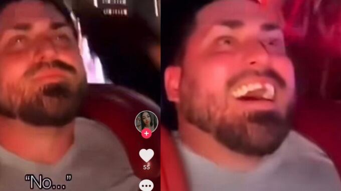 La reacción de su acompañante fue inesperada