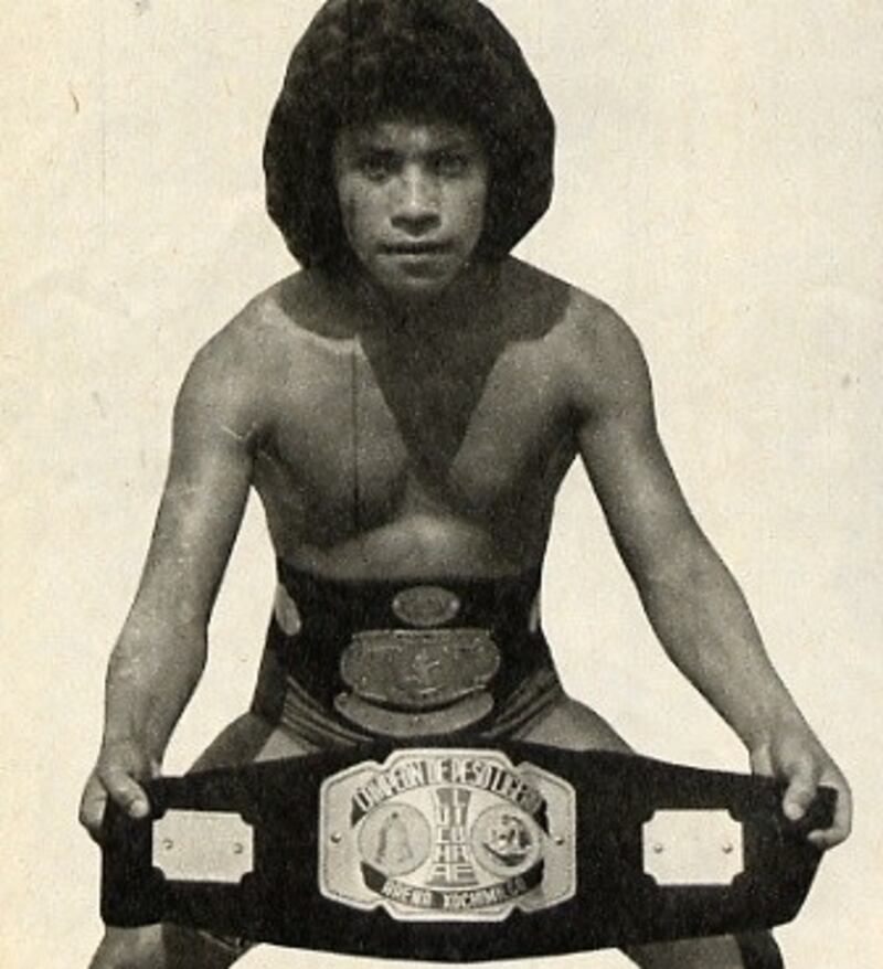 Así se veía en sus primeros años el luchador.