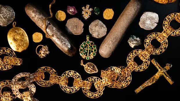 Auténticas joyas se encontraron en el barco.