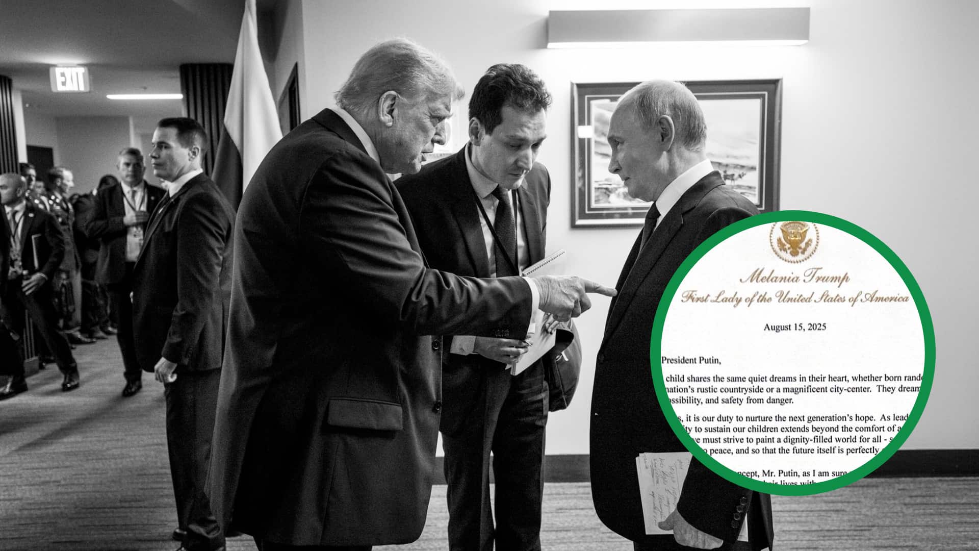 La carta de Melania Trump llega en un momento de intensas negociaciones entre Estados Unidos, Rusia y Ucrania