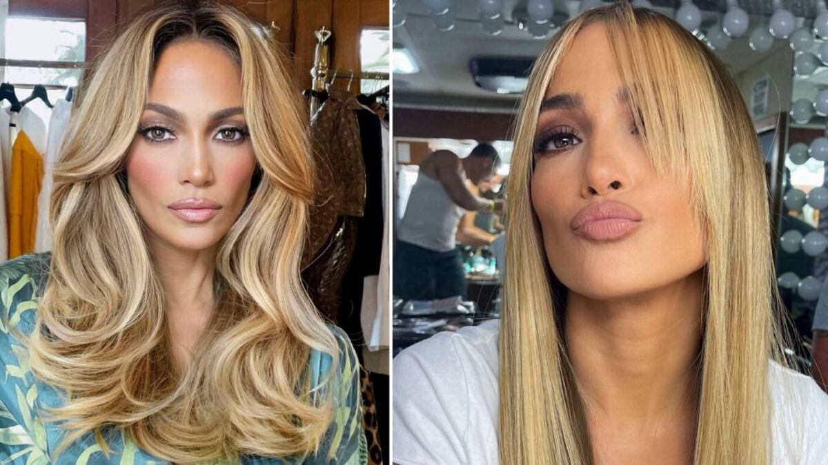Jennifer Lopez causó furor con su melena rubio vainilla