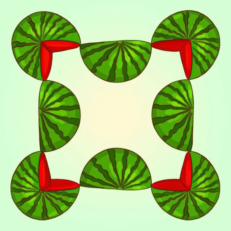 ¿Cuántas sandías ve en la imagen?