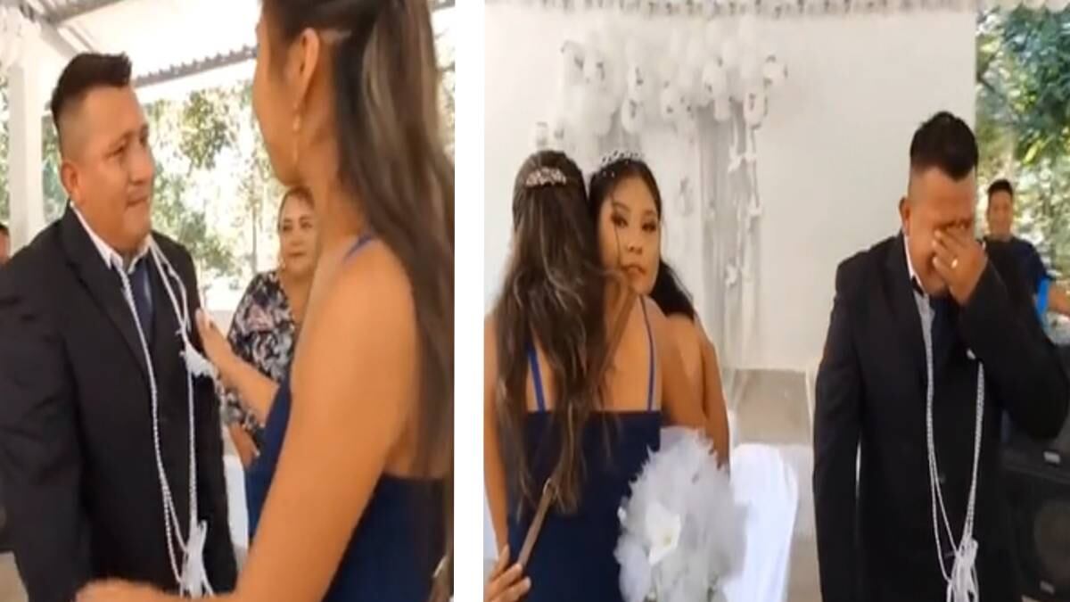 Novio invita a su ex a su boda y llora cuando la ve.