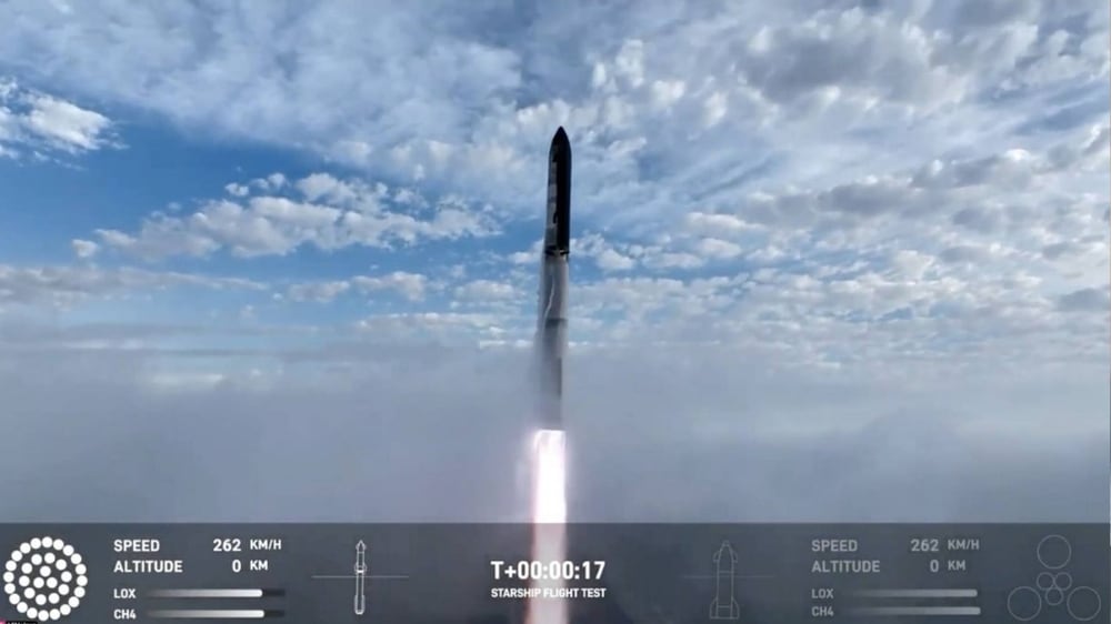 Despegue del tercer vuelo de prueba de Starship | Foto: SpaceX