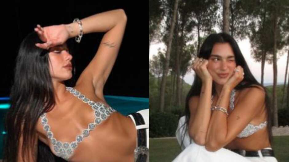 Con un escote de diamantes, luce increíble.