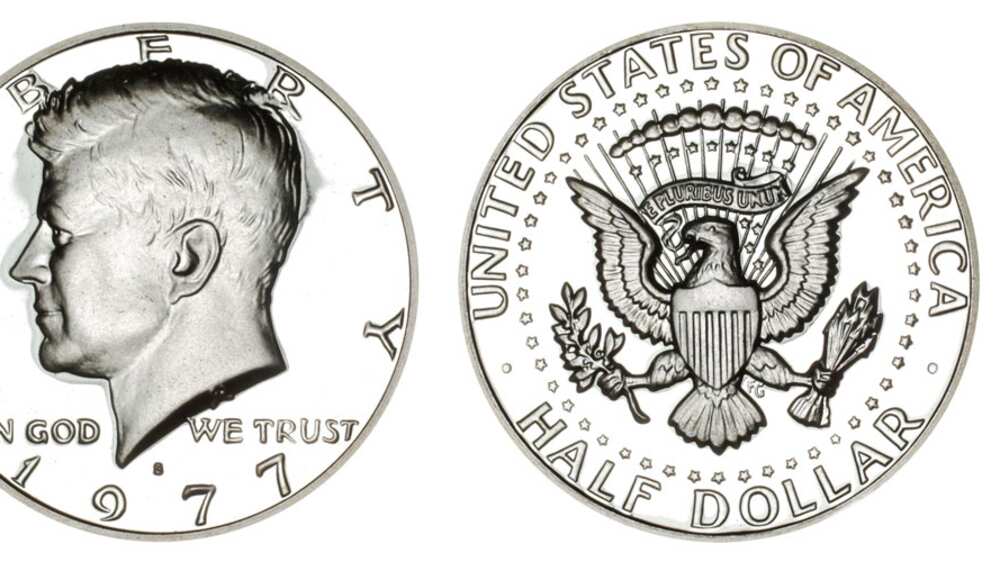 La moneda "Kennedy Half Dollar" de 1977 es muy buscada por coleccionistas