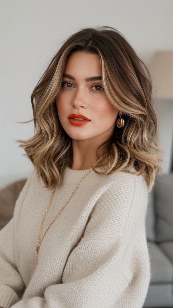 Corte bob con mechas francesas
