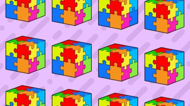 ¿Cuál es el cubo diferente?