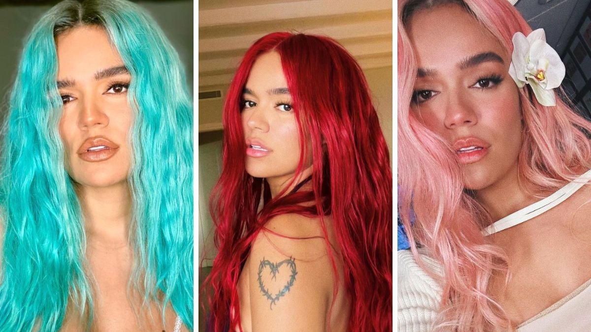 Karol G es gran fan de los colores de fantasía en el cabello.