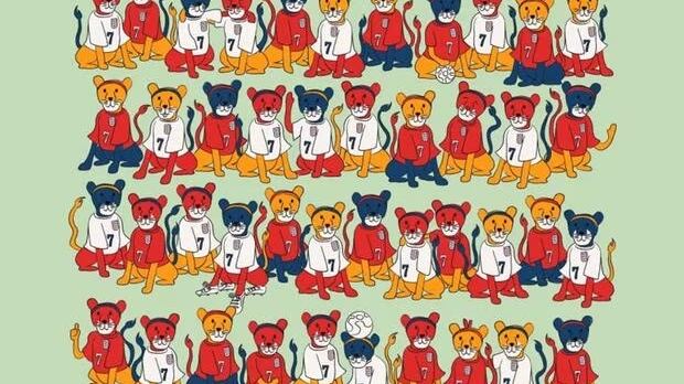 Encuentra la leona que no tiene par.