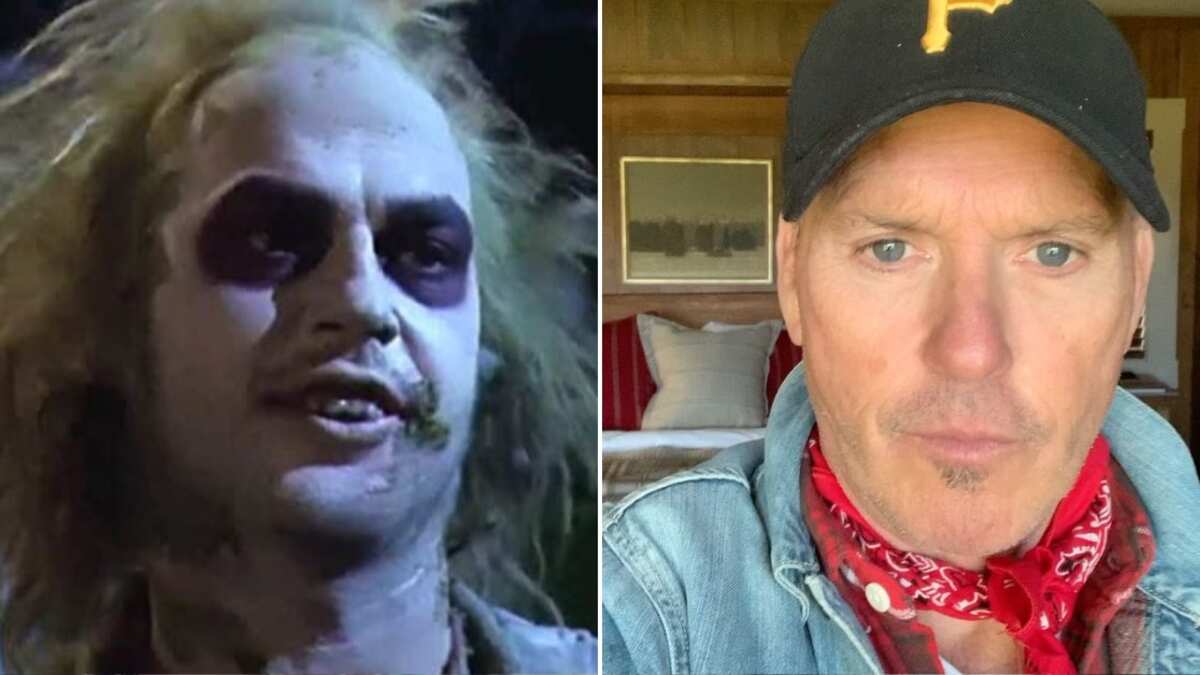 Michael Keaton en 'Beetlejuice' y en la actualidad