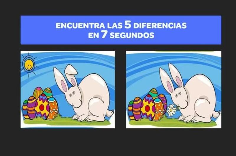 Descubre las cinco diferencias en tiempo récord.