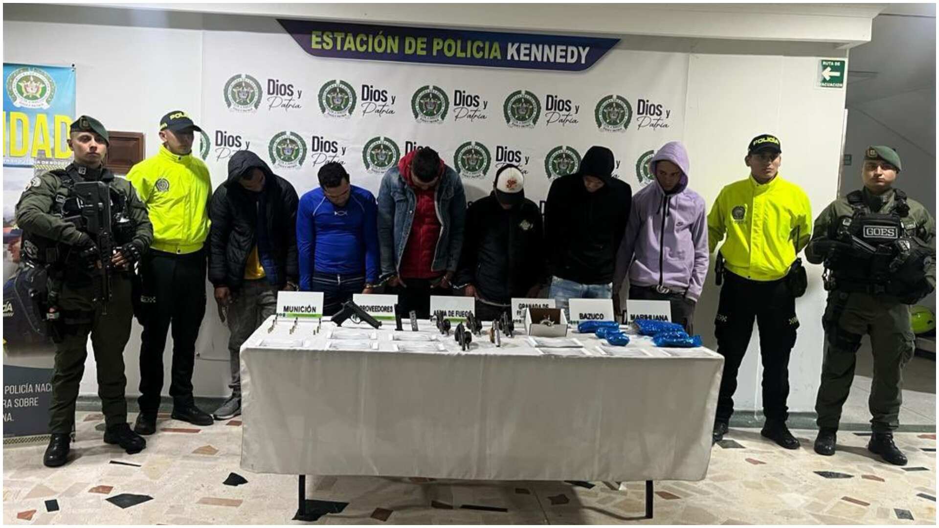 Capturan a miembros del Tren de Aragua en Bogotá (Foto: Policía Metropolitana de Bogotá)