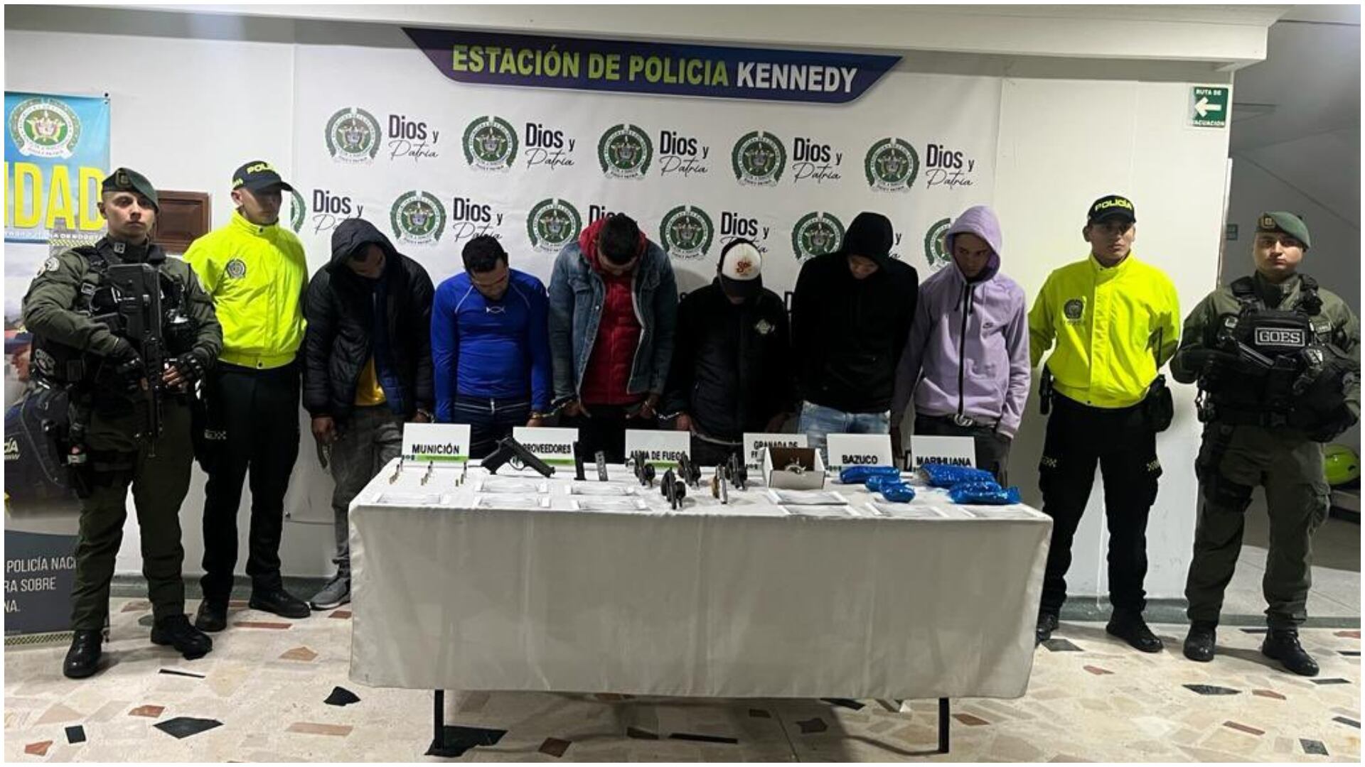 Capturan a miembros del Tren de Aragua en Bogotá (Foto: Policía Metropolitana de Bogotá)